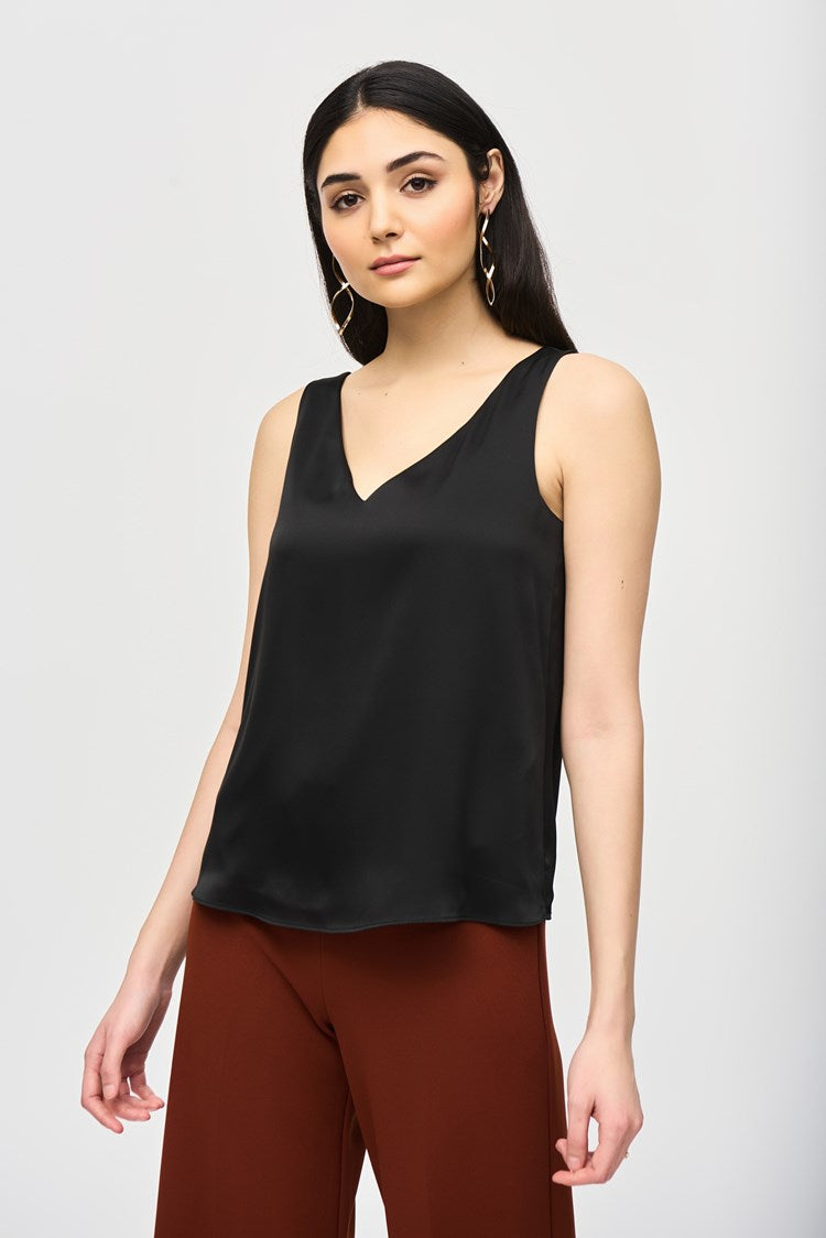 Joseph Ribkoff Satin Straight Sleeveless Top | Unique Apparel USA