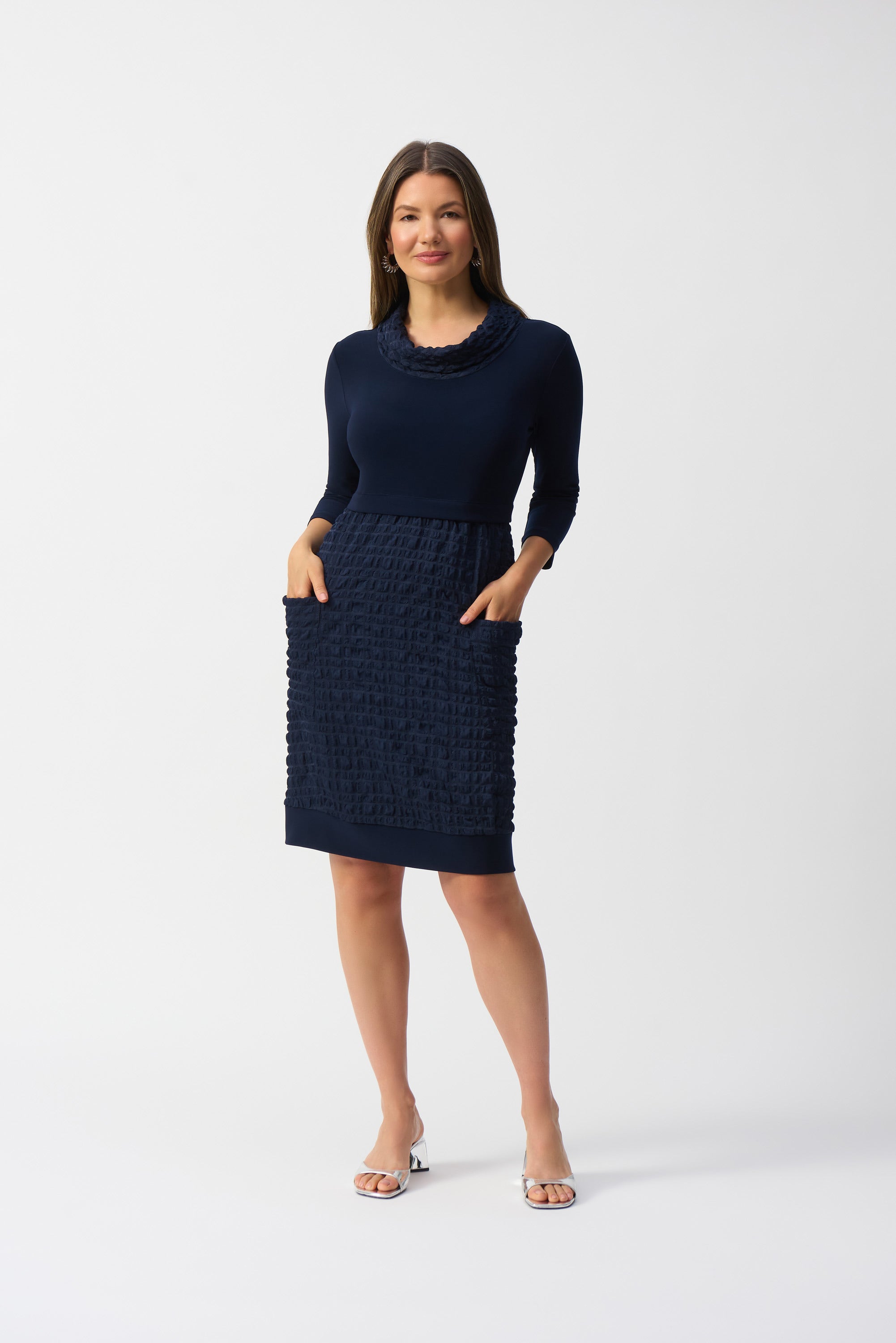 Joseph Ribkoff Jacquard Silky Knit Cocoon Dress-243114F25
