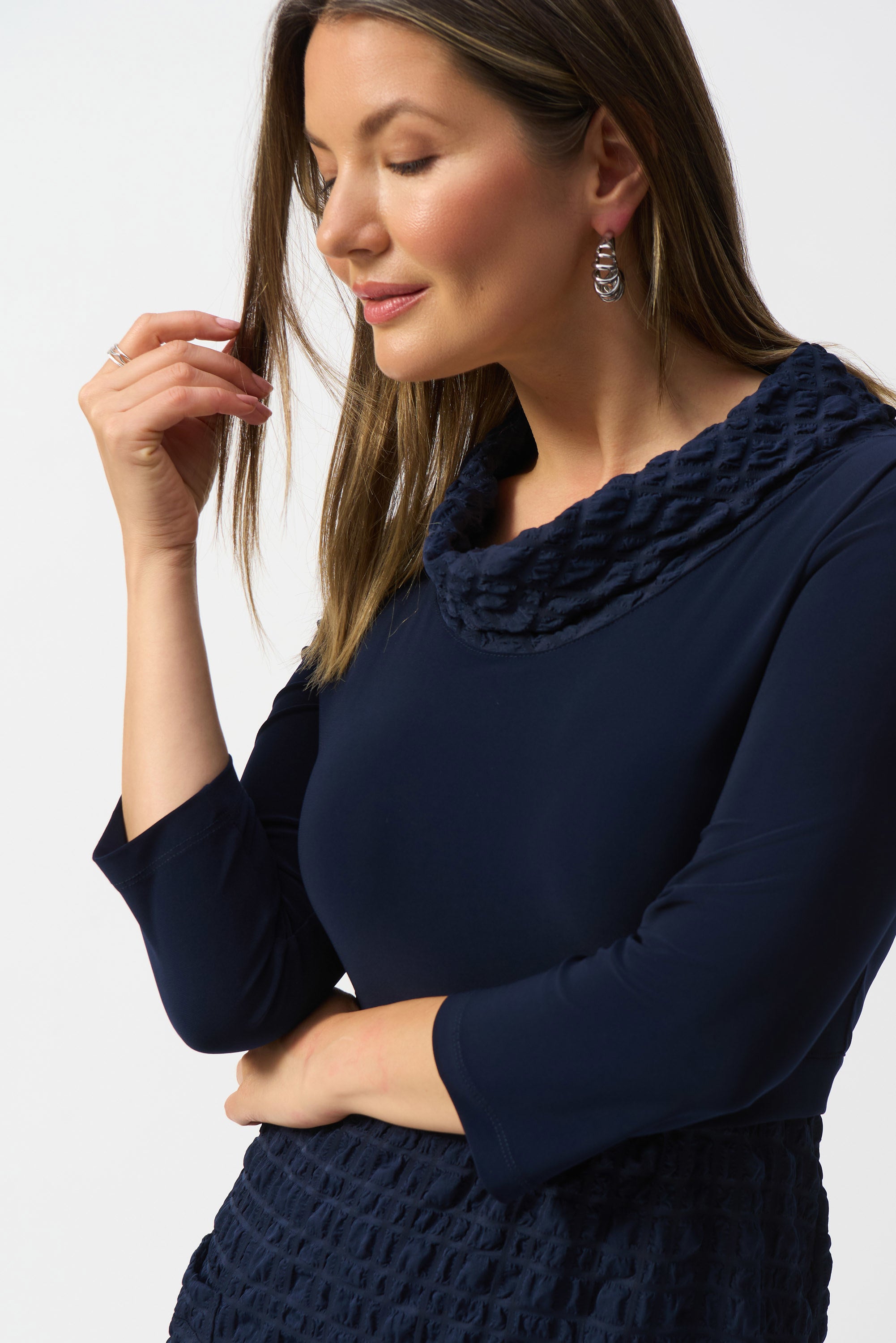 Joseph Ribkoff Jacquard Silky Knit Cocoon Dress-243114F25