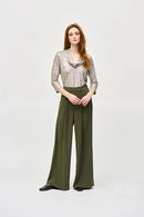 Joseph Ribkoff Foiled Knit Cowl Collar Top JR-243167
