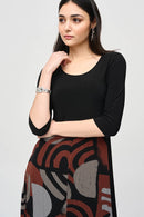 Jospeh Ribkoff Silky Knit Geometric Print Cocoon Dress-JR-243234