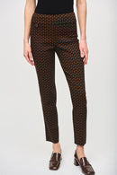 Joseph Ribkoff Jacquard Woven Abstract Print Slim Fit Pants-JR-243306