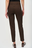 Joseph Ribkoff Jacquard Woven Abstract Print Slim Fit Pants-JR-243306