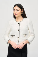Joseph Ribkoff Bouclé Jacket With Contrast Trim Style 243911