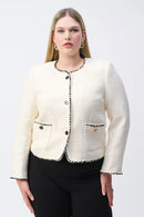Joseph Ribkoff Bouclé Jacket With Contrast Trim Style 243911