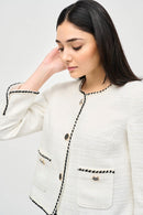 Joseph Ribkoff Bouclé Jacket With Contrast Trim Style 243911