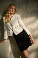 Joseph Ribkoff Bouclé Jacket With Contrast Trim Style 243911