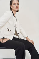 Joseph Ribkoff Bouclé Jacket With Contrast Trim Style 243911