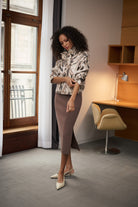 Sweater Knit Midi Skirt