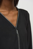 Joseph Ribkoff Silky Knit Flared High Low Top-JR-244026