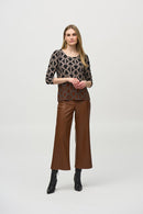 Joseph Ribkoff Silky Knit Chain Border Print Top-JR-244065