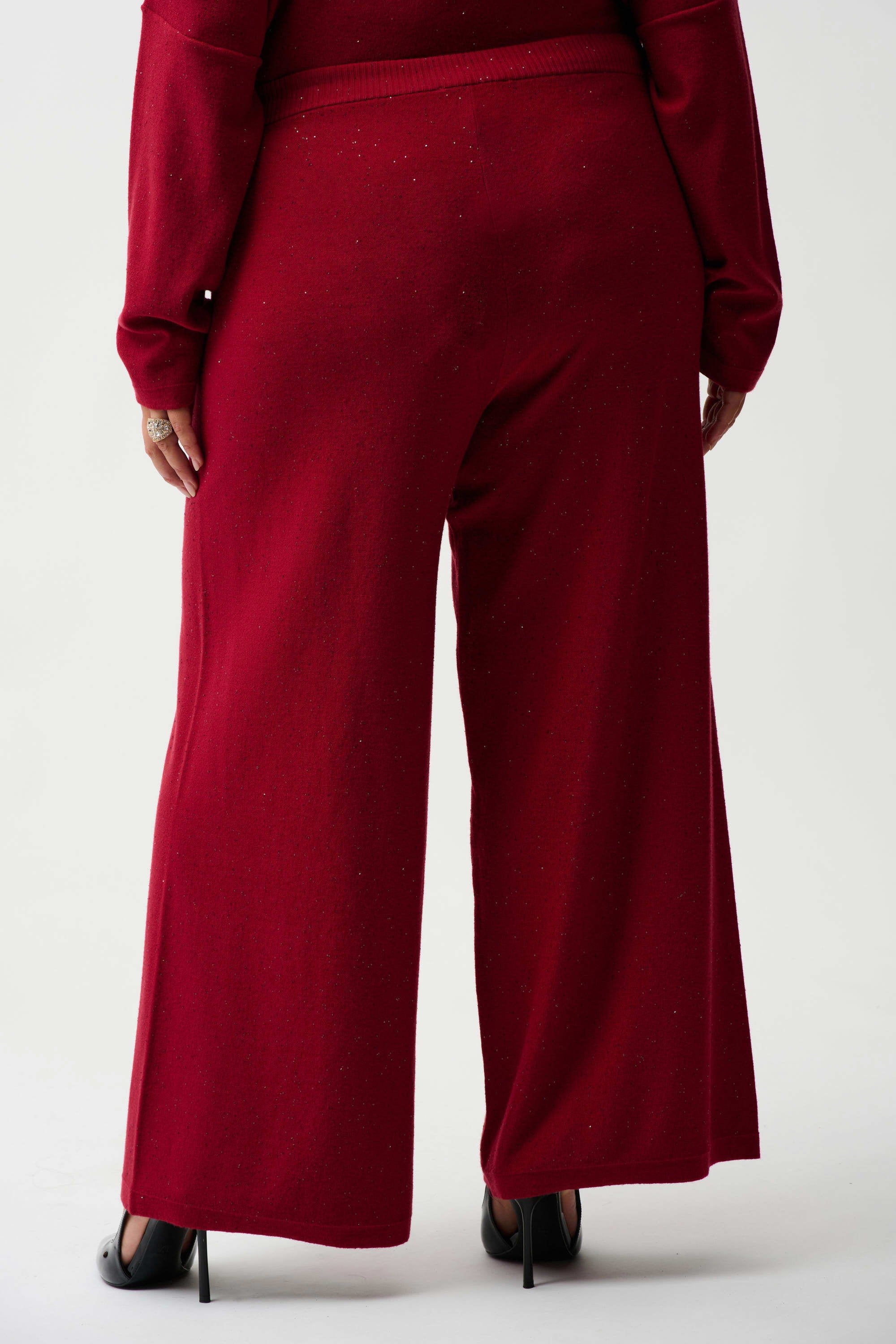 Joseph Ribkoff Sequined Sweater Knit Culotte Pants-JR-244922