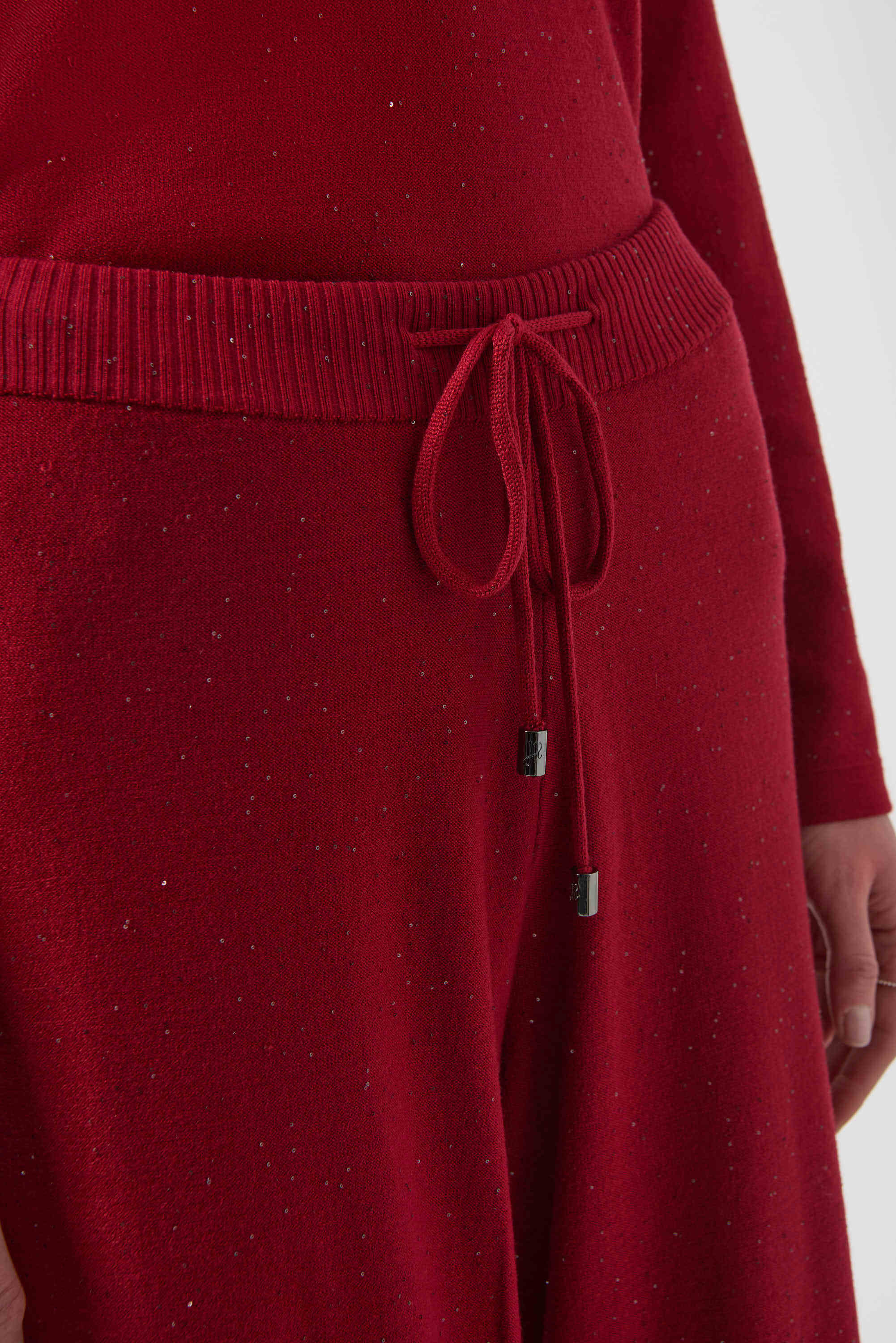 Joseph Ribkoff Sequined Sweater Knit Culotte Pants-JR-244922