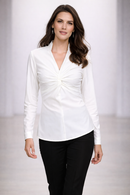Joseph Ribkoff Long Sleeve White Shirt-JR-201281