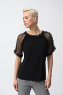 Joseph Ribkoff Silky Knit And Mesh Top-JR-251054