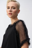 Joseph Ribkoff Silky Knit And Mesh Top-JR-251054