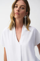Joseph Ribkoff Textured Woven Straight Top Style 251087