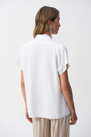 Joseph Ribkoff Textured Woven Straight Top Style 251087