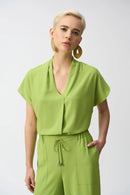 Joseph Ribkoff Textured Woven Straight Top Style 251087