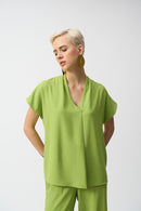 Joseph Ribkoff Textured Woven Straight Top Style 251087