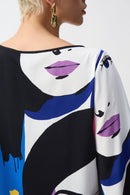 Woven Face Print Boxy Top 251148