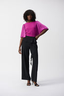 Joseph Ribkoff Silky Knit And Satin Straight Top Style 251164