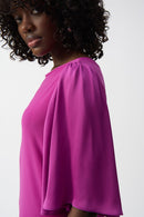 Joseph Ribkoff Silky Knit And Satin Straight Top Style 251164