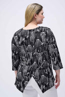 Joseph Ribkoff Silky Knit Conversational Print Fit and Flare Tunic Style 251181