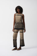 Joseph Ribkoff Silky Knit Dot Print Wide-Leg Pants Style 251188