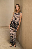 Joseph Ribkoff Silky Knit Dot Print Sleeveless Tunic Style 251193