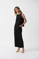 Joseph Ribkoff Seersucker Wide Leg Pull-On Pants Style 251227