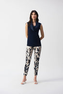 Joseph Ribkoff Silky Knit and Satin Sleeveless Top-JR-251276
