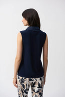 Joseph Ribkoff Silky Knit and Satin Sleeveless Top-JR-251276