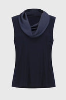 Joseph Ribkoff Silky Knit and Satin Sleeveless Top-JR-251276