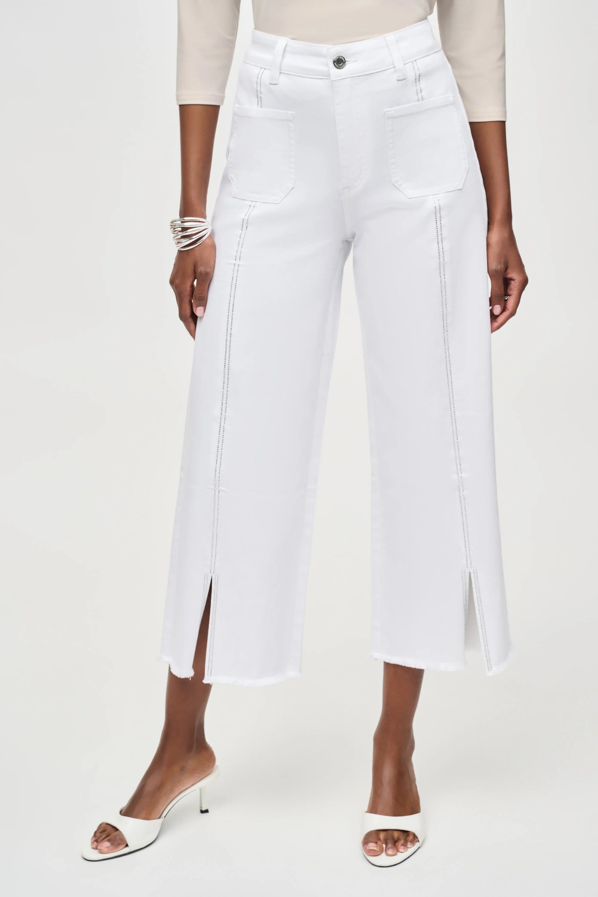 Joseph Ribkoff Claudia | Culotte Jeans With Embellished Front Seam-251901