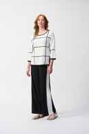 Joseph Ribkoff Plaid Sweater Knit Pullover-JR-251918
