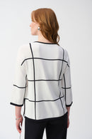 Joseph Ribkoff Plaid Sweater Knit Pullover-JR-251918