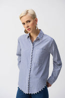 Joseph Ribkoff Striped Stretch Cotton Shirt-JR-251942