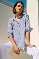 Joseph Ribkoff Striped Stretch Cotton Shirt-JR-251942
