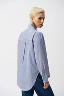 Joseph Ribkoff Striped Stretch Cotton Shirt-JR-251942