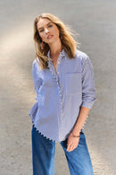 Joseph Ribkoff Striped Stretch Cotton Shirt-JR-251942