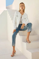 Joseph Ribkoff Straight Fit Crop Stretch Jeans Style 251956
