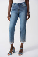 Joseph Ribkoff Straight Fit Crop Stretch Jeans Style 251956