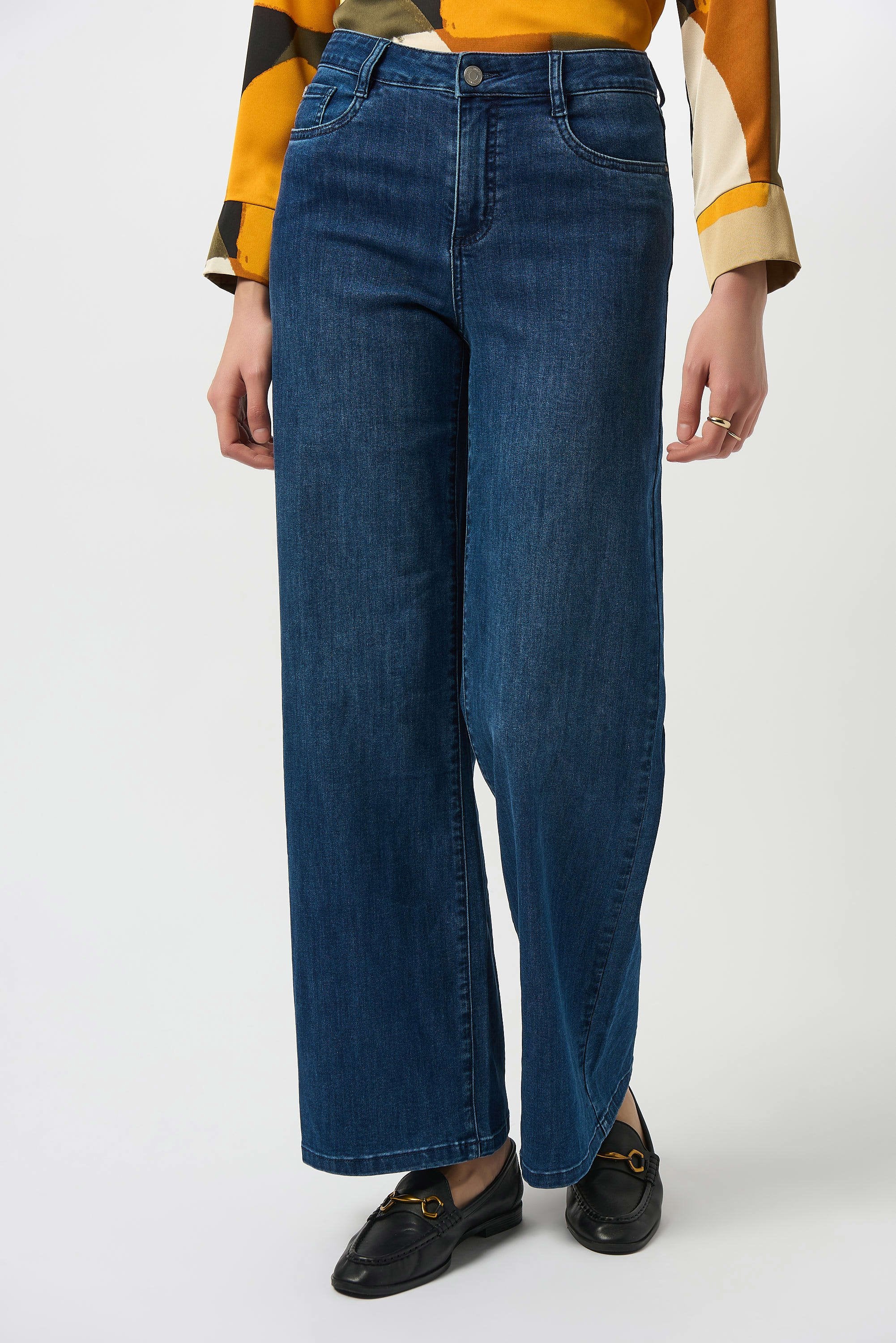 Joseph Ribkoff Goldie | Classic Wide-Leg Stretch Jeans -251968