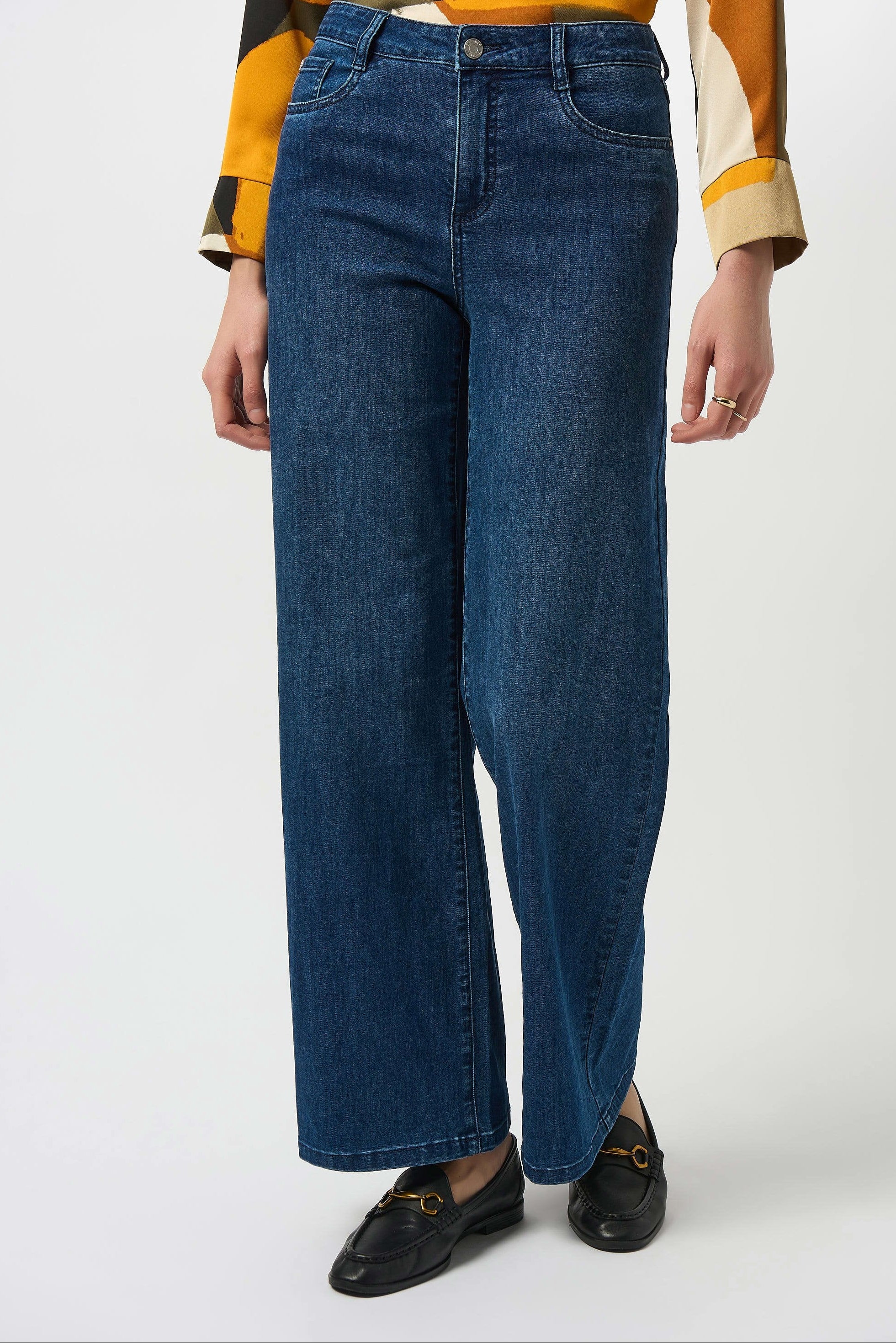 Joseph Ribkoff Goldie | Classic Wide-Leg Stretch Jeans -251968