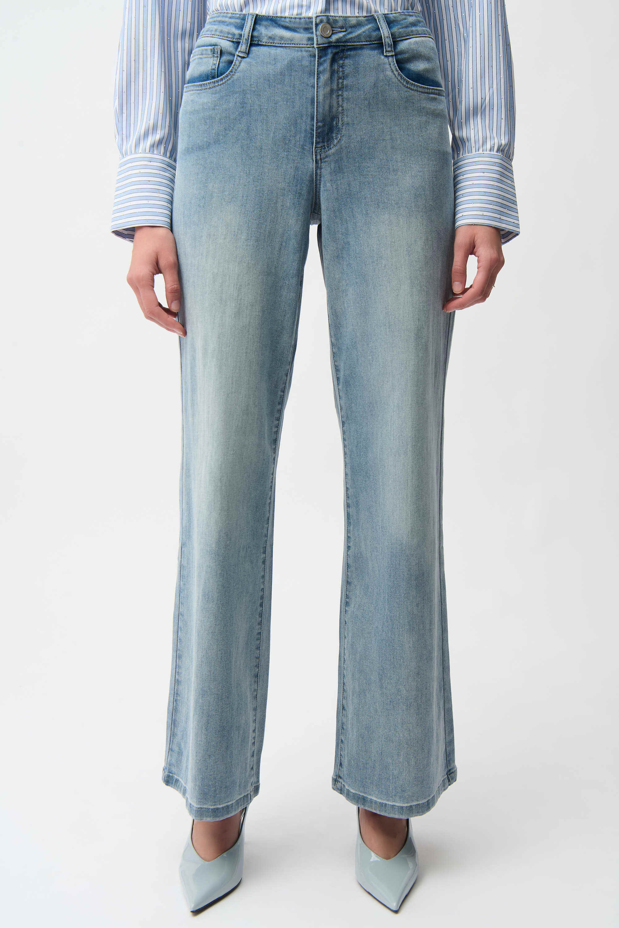 Joseph Ribkoff Goldie | Classic Wide-Leg Stretch Jeans -251968