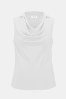 Eggshell Straight Cowl Neck Top 252061