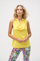 Eggshell Straight Cowl Neck Top 252061