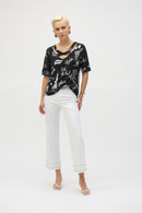 Silky Knit Conversational Print Fitted Tunic 252074