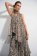 Chiffon Animal Print Reversible A-Line Tunic-252155